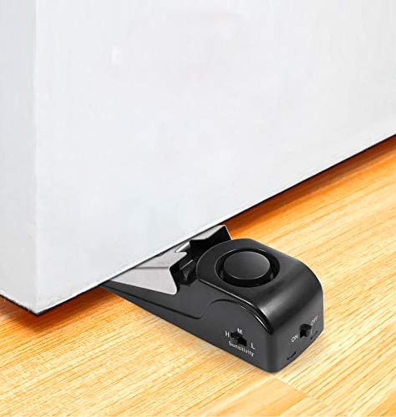Enhanced Door Stop Alarm Set of 3, 120 dB Security Stoppers - Ideal for Travel, Hotels, Homes, and Apartments
